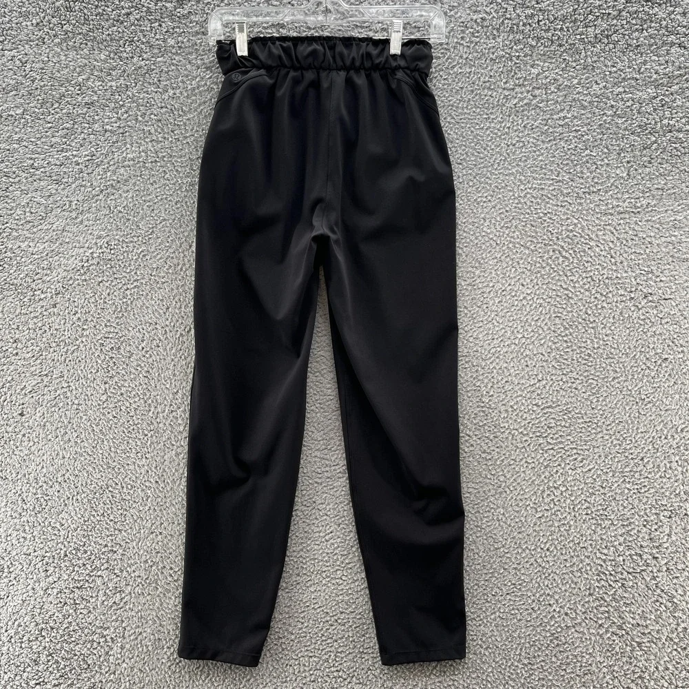 Lululemon Pants Womens 2 Black Keep Moving High Rise‎ Tappered Jogger